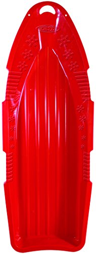 ESP 48" Sno Cruiser Toboggan – Two-Rider Sled – Tough Polyresin, Diamond-Polished Bottom – Red