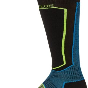 thorlos unisex adult Xski Ultra Thin Over the Calf Skiing Socks, Charged Raven, Small US