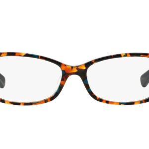 Coach HC6078 Prescription Eyewear Frames, Teal Confetti Tortoise/Demo Lens, 52 mm