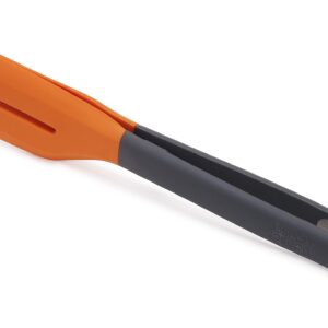 Joseph Joseph Turner Tongs, Ergonomic Silicone Tongs, Locks for compact storage, Dishwasher safe - Grey/Orange