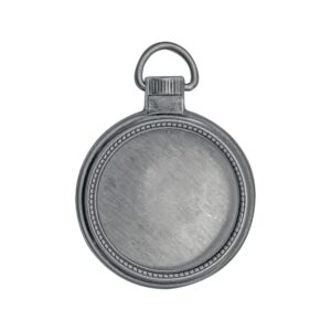 Tim Holtz Idea-ology Mini Pocket Watch Embellishments 2/Pack, Antique Nickel (TH93274),Silver