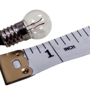 Sci-Supply Pack of 10 E10 Miniature Screw Base Light Bulbs, 6.3V / 0.5A, 6 Volt Miniature Lamp