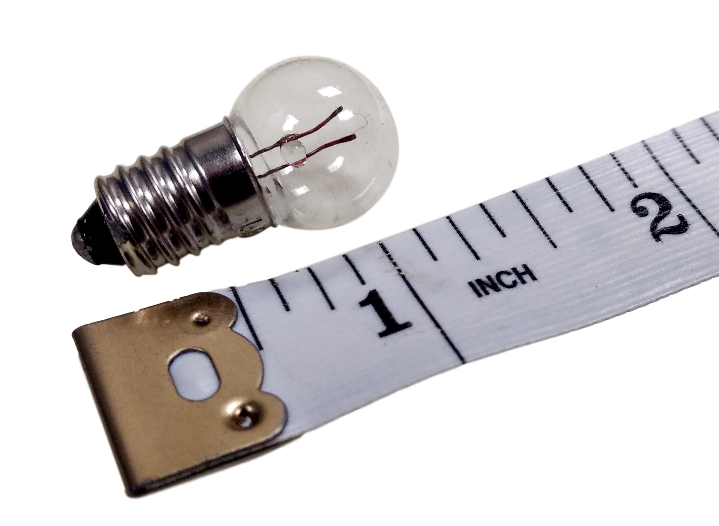 Sci-Supply Pack of 10 E10 Miniature Screw Base Light Bulbs, 6.3V / 0.5A, 6 Volt Miniature Lamp