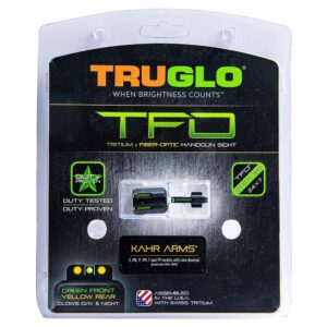 TRUGLO HANDGUN SIGHTS, TFO KAHR SET-YLW RS (TG131AT1Y)