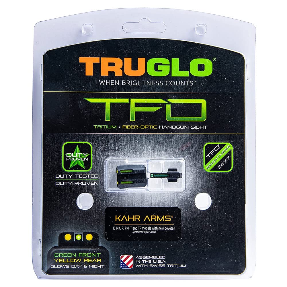 TRUGLO HANDGUN SIGHTS, TFO KAHR SET-YLW RS (TG131AT1Y)