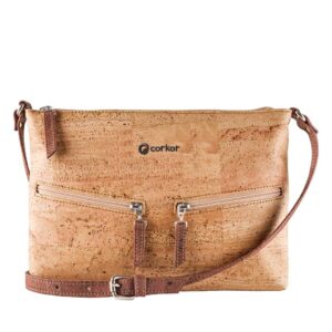 corkor cork purse crossbody women handbag from portugal | vegan leather natural red color