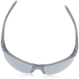 Nike Golf Cross Trainer Sunglasses, Matte Crystal Wolf Grey/White Frame, Grey with Silver Flash Lens