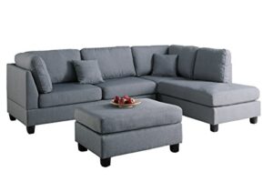 poundex upholstered sofas/sectionals/armchairs, grey