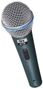 qfx instrument dynamic microphone, xlr connector (m-158), black