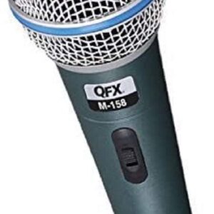 QFX Instrument Dynamic Microphone, XLR Connector (M-158), Black