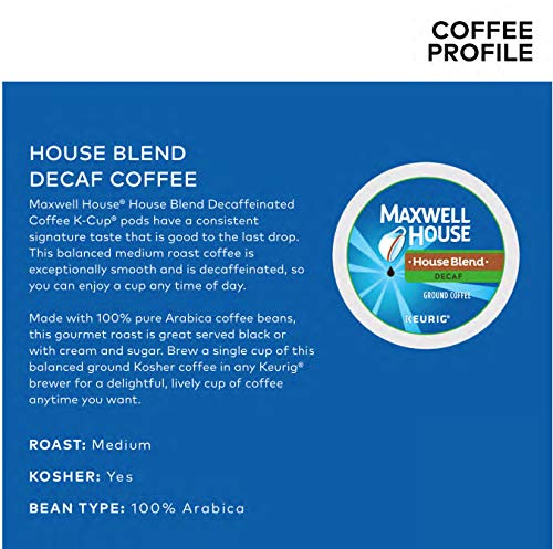 Maxwell House, Decaf House Blend Coffee Keurig K-Cups, 96 Count