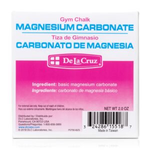 De La Cruz Magnesium Carbonate Gym Chalk - Weightlifting, Gymnastics and Rock Climbing Chalk - 1 Block