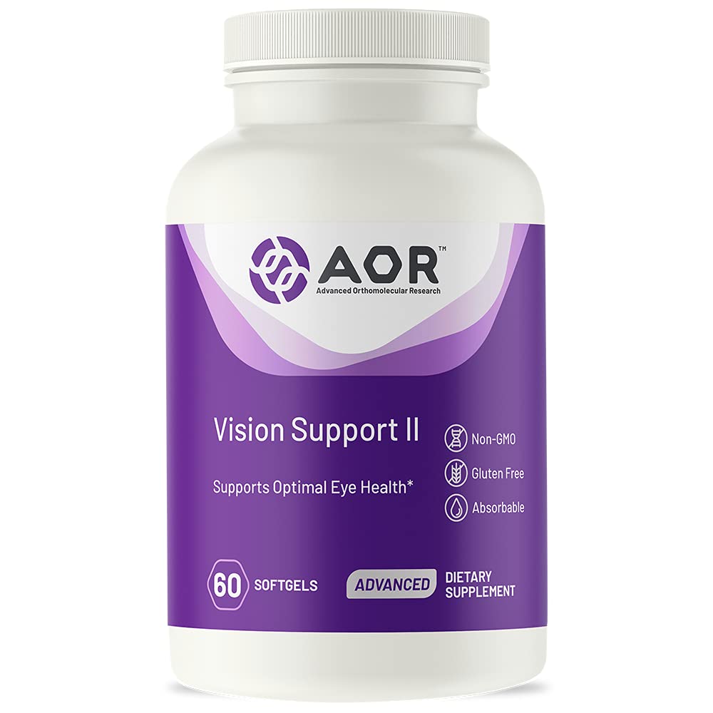 AOR, Vision Support II, Natural Supplement to Support Eye Health, with Lutein and Zeaxanthin, Gluten Free, 60 Softgels (30 Servings)