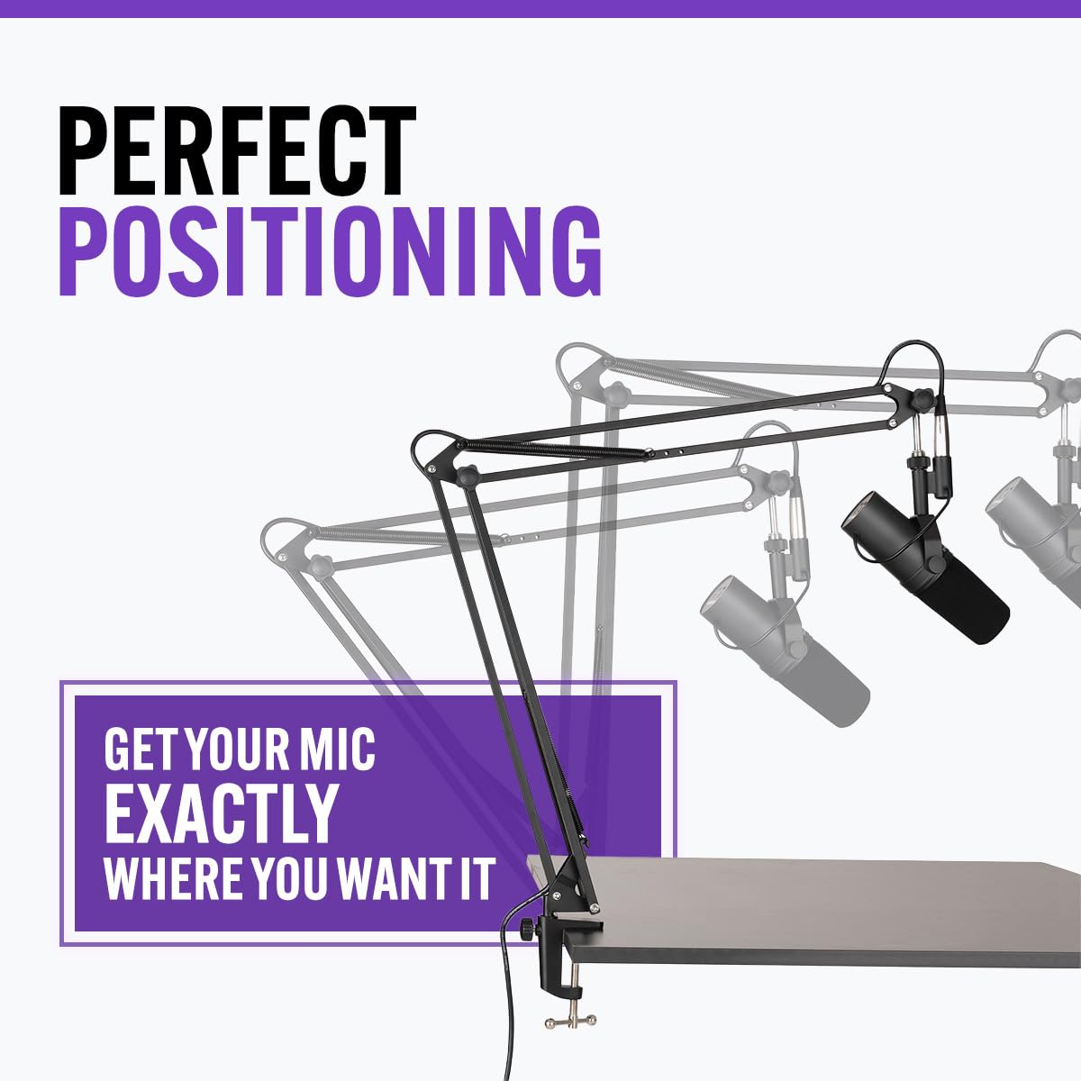 On-Stage MBS5000 Broadcast Mic Boom Arm - Experience Unparalleled Control and Versatility, Professional Boom Arm, Perfect for Podcasting, Broadcasting, and High-Fidelity Voice-Over Recordings