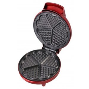 Kalorik Heart Shaped Waffle Maker, WM 42583 R, Make Perfect Heart Shaped Waffles For Breakfast Lunch and Dinner, Red