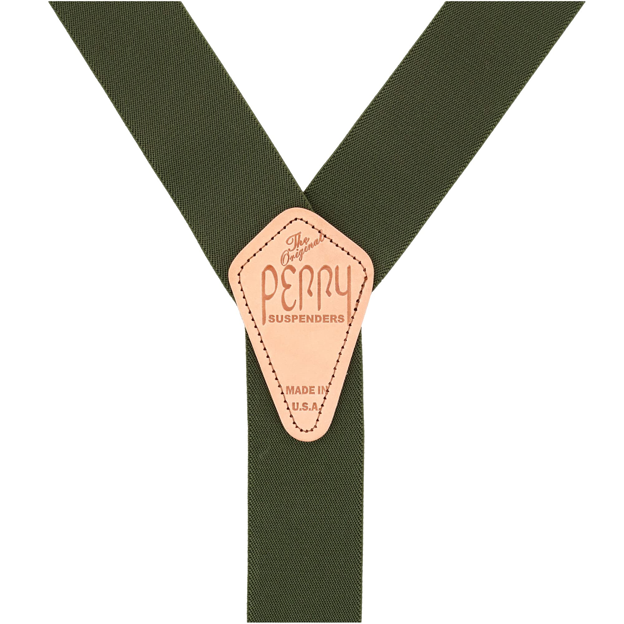 Perry Products SN200 Men's Clip-On 2-in Suspenders(Regular, OD Green)