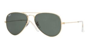 ray-ban rb3025 aviator large metal 001 62m gold/gray green sunglasses for men for women + bundle with designer iwear eyewear kit