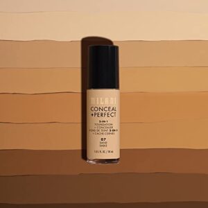 Milani Conceal + Perfect 2-in-1 Foundation + Concealer - Natural (1 Fl. Oz.) Cruelty-Free Liquid Foundation - Cover Under-Eye Circles, Blemishes & Skin Discoloration for a Flawless Complexion