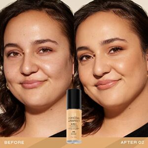 Milani Conceal + Perfect 2-in-1 Foundation + Concealer - Natural (1 Fl. Oz.) Cruelty-Free Liquid Foundation - Cover Under-Eye Circles, Blemishes & Skin Discoloration for a Flawless Complexion