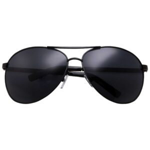 grinderPUNCH - Big XL Wide Frame Extra Large Aviator Sunglasses Oversized 148mm Black