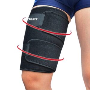 Mcolics Compression Thigh Recovery Sleeve for Hamstring Pain, Groin Pain, & Quad Support - Guaranteed to Speed up Recovery & Relieve Pain and Soreness - Great for Running & All Sports! (1 Sleeve)