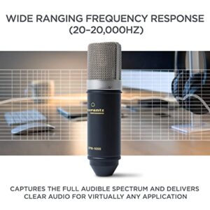 Marantz Professional MPM-1000 - Studio Recording XLR Condenser Microphone with Desktop Stand and Cable – for Podcast and Streaming Projects