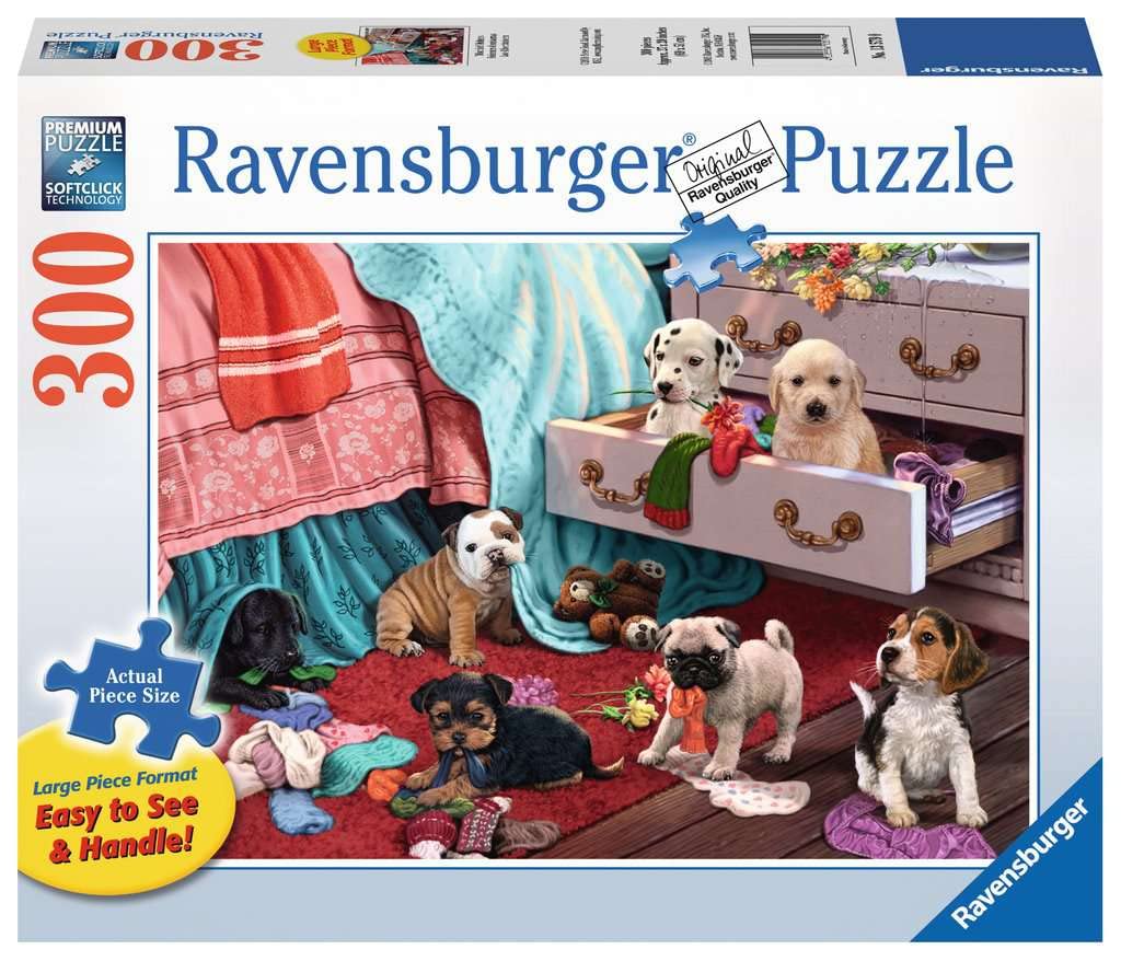 Ravensburger Mischief Makers Large Format 300 Piece Jigsaw Puzzle | Premium Quality | Unique Piece Shape | Fun Group Activity | Perfect for Adults and Kids