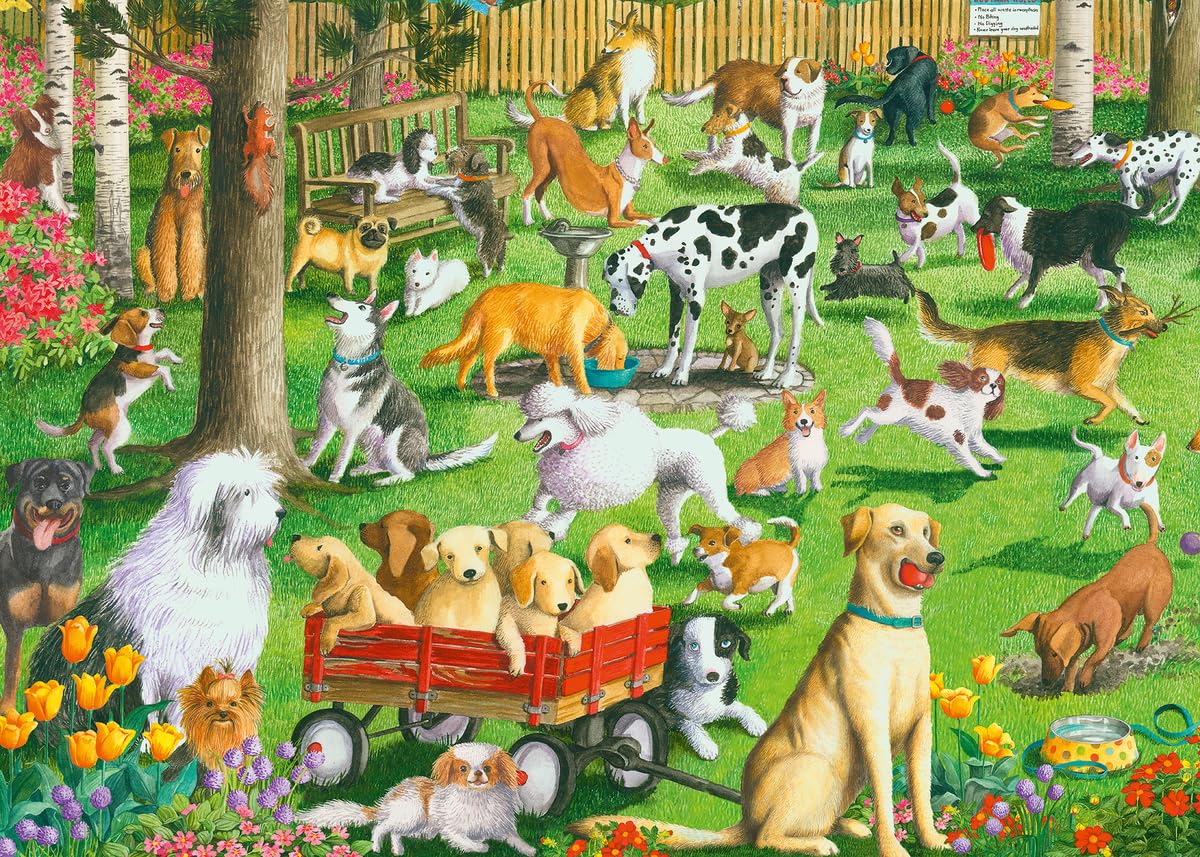 Ravensburger at The Dog Park Large Format Jigsaw Puzzle - 500 Unique Pieces | Anti-Glare Surface Ideal for Kids and Adults | Perfect for Gifting