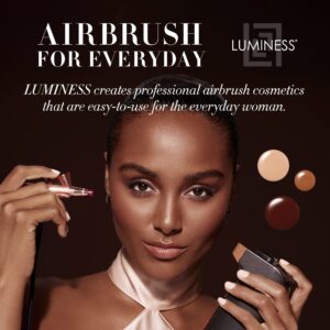 Luminess Air Basic Airbrush Makeup Kit and 9-Piece Silk 4-In-1 Airbrush Foundation Starter System, Warm Coverage - Quick, Easy and Long Lasting Application - Includes Primer, Blush and Glow