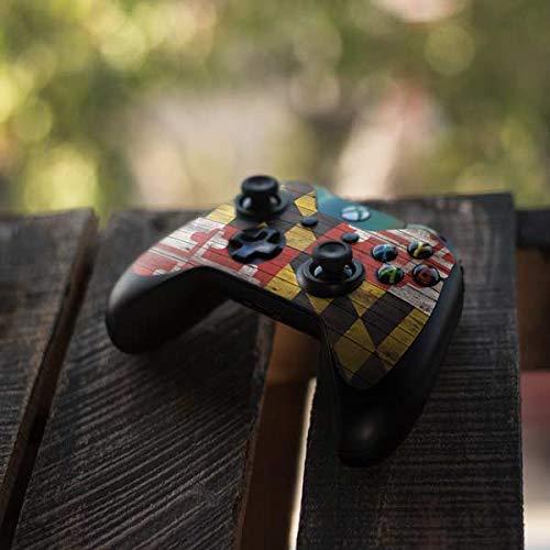 Skinit Decal Gaming Skin compatible with Xbox One Controller - Originally Designed Maryland Flag Dark Wood Design