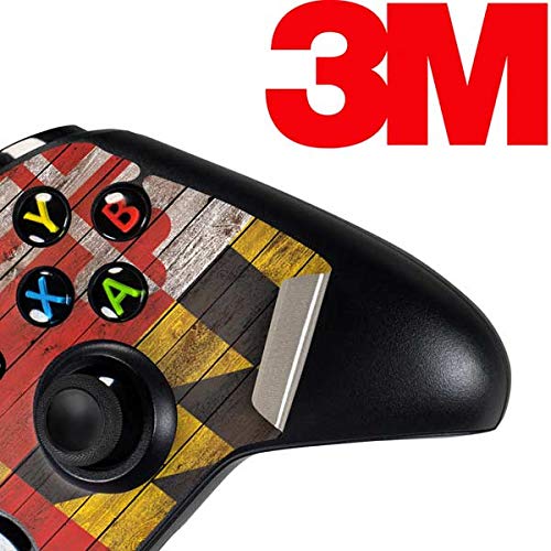 Skinit Decal Gaming Skin compatible with Xbox One Controller - Originally Designed Maryland Flag Dark Wood Design