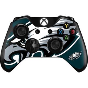 skinit decal gaming skin compatible with xbox one controller - officially licensed nfl philadelphia eagles large logo design