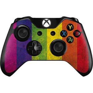 Skinit Decal Gaming Skin compatible with Xbox One Controller - Originally Designed Distressed Rainbow Flag Design