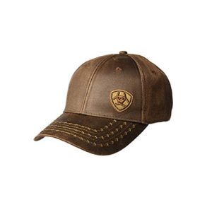 ariat men's one size full oil corner logo, brown