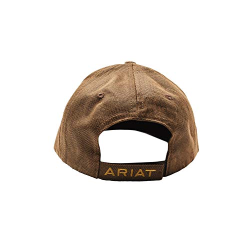 ARIAT Men's One Size Full Oil Corner Logo, Brown