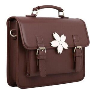 Buenocn Preppy Style Vintage backpack Pu Leather Women Shoulder Bag Cute floral Handbag messenger bag