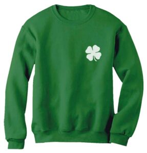 tstars st patricks day sweatshirt women four leaf clover irish shamrock sweatshirts medium green