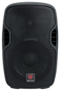 rockville bpa10 10" professional powered active 400w dj pa speaker w bluetooth, black