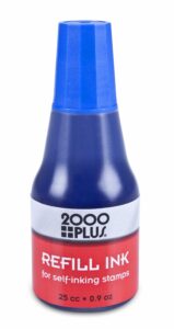 cosco self-inking stamp ink refill, 25 cc, 0.9 oz. (blue)