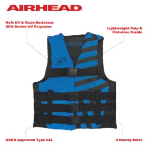 Airhead Men’s Trend Life Jacket, Coast Guard Approved, 2X-Large/3X-Large, Blue