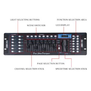 Dmx Controller, Dmx Console,192CH Dmx512 Console, With 2m/6.6 ft DMX Signal Cable, Controller Panel Use For Editing Program Of Stage Lighting Runing