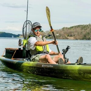 Perception Kayaks Pescador Pro 10 | Sit on Top Fishing Kayak with Adjustable Lawn Chair Seat | Large Front and Rear Storage | 10' 6" | Moss Camo