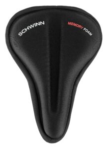 schwinn comfort bike sport seat cover, memory foam padding, fits traditional road and mountain bikes