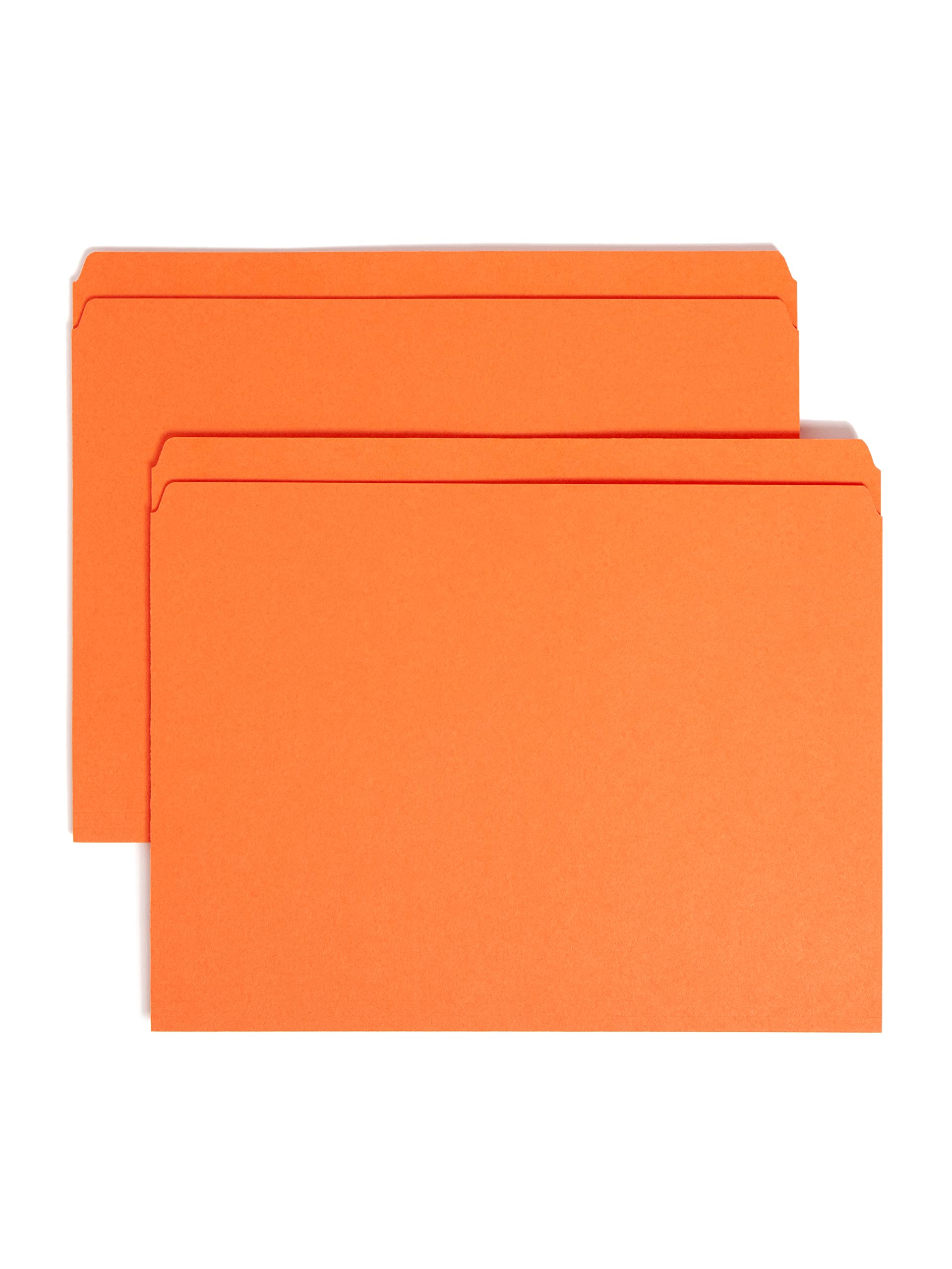 Smead File Folder, Straight-Cut Tab, Letter Size, Orange, 100 per Box (10941)