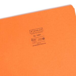 Smead File Folder, Straight-Cut Tab, Letter Size, Orange, 100 per Box (10941)