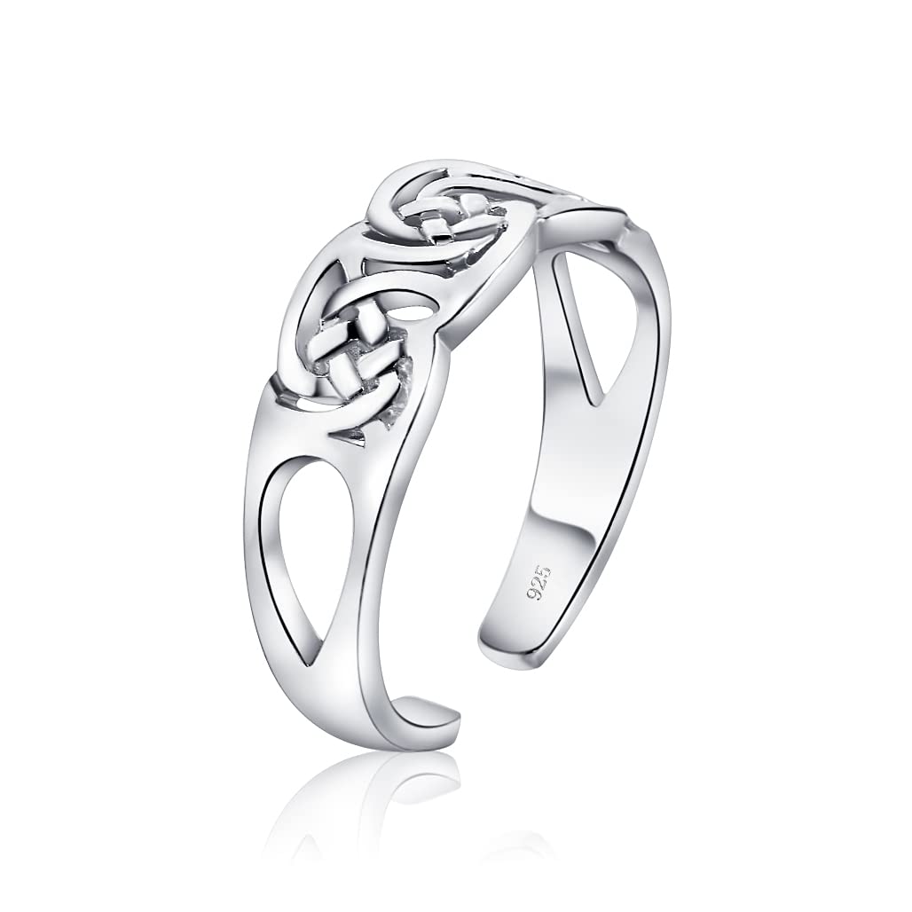 Hoops & Loops Sterling Silver Irish Celtic Knot Toe Ring Unisex