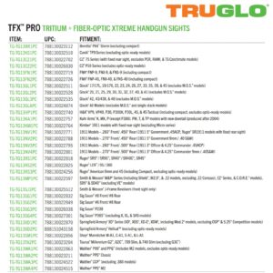 TRUGLO TFX Pro Tritium and Fiber Optic Xtreme Handgun Sights for Beretta PX4 Storm (Front Sight Only), Black, One Size