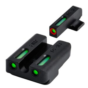 TRUGLO TFX PRO Handgun Sight - Compact Snag-Free, Durable, Glowing Tritium & Fiber-Optic Xtreme Night Sight with High Contrast Orange Front Ring, Compatible with FN FNX9 Handguns