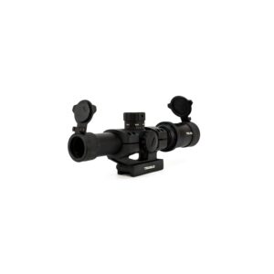 TruGlo TG8516TL Tru-Brite 1 to 6x Magnification 24 Millimeter Illuminated Power Ring Duplex Dot Riflescope with MIL DOT Reticle and Mount, Matte Black