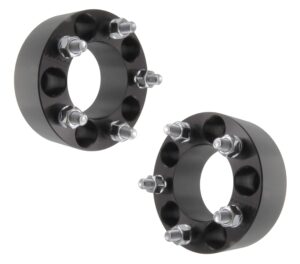 2pc 50mm (2") 5x4.5 to 5x4.5 black wheel spacers fits ford mustang edge ranger explorer